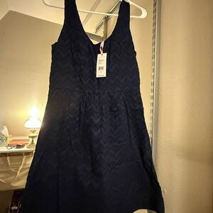 Vineyard Vines Nautical Navy Chevron Dress